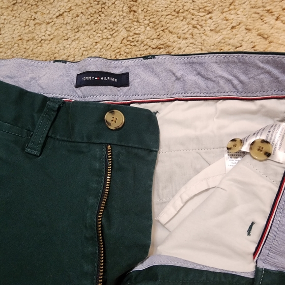 Tommy Hilfiger dark green pants chinos cotton - Picture 6 of 10